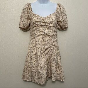 Ditsy‎ Floral Babydoll Puff Sleeve Mini Dress Small Soft Girl Feminine Romantic